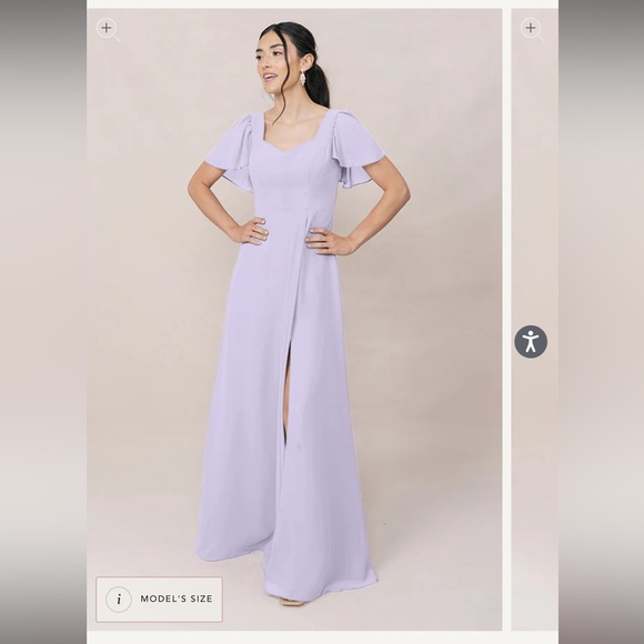 Revelry Bridesmaid Amethyst Formal Prom Dress - Picture 12 of 13